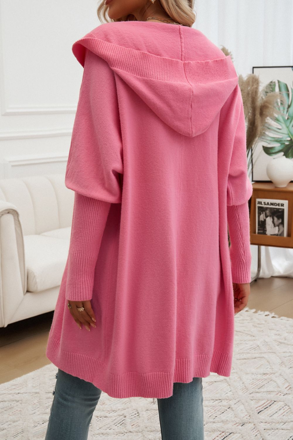 Button Up Hooded Cardigan