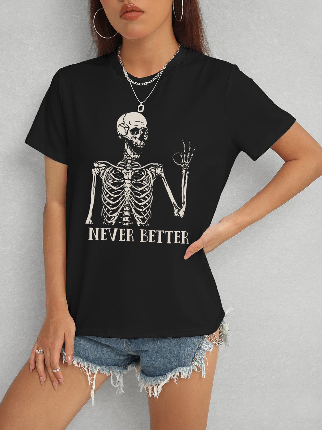 Never Better Skeleton Graphic Tee