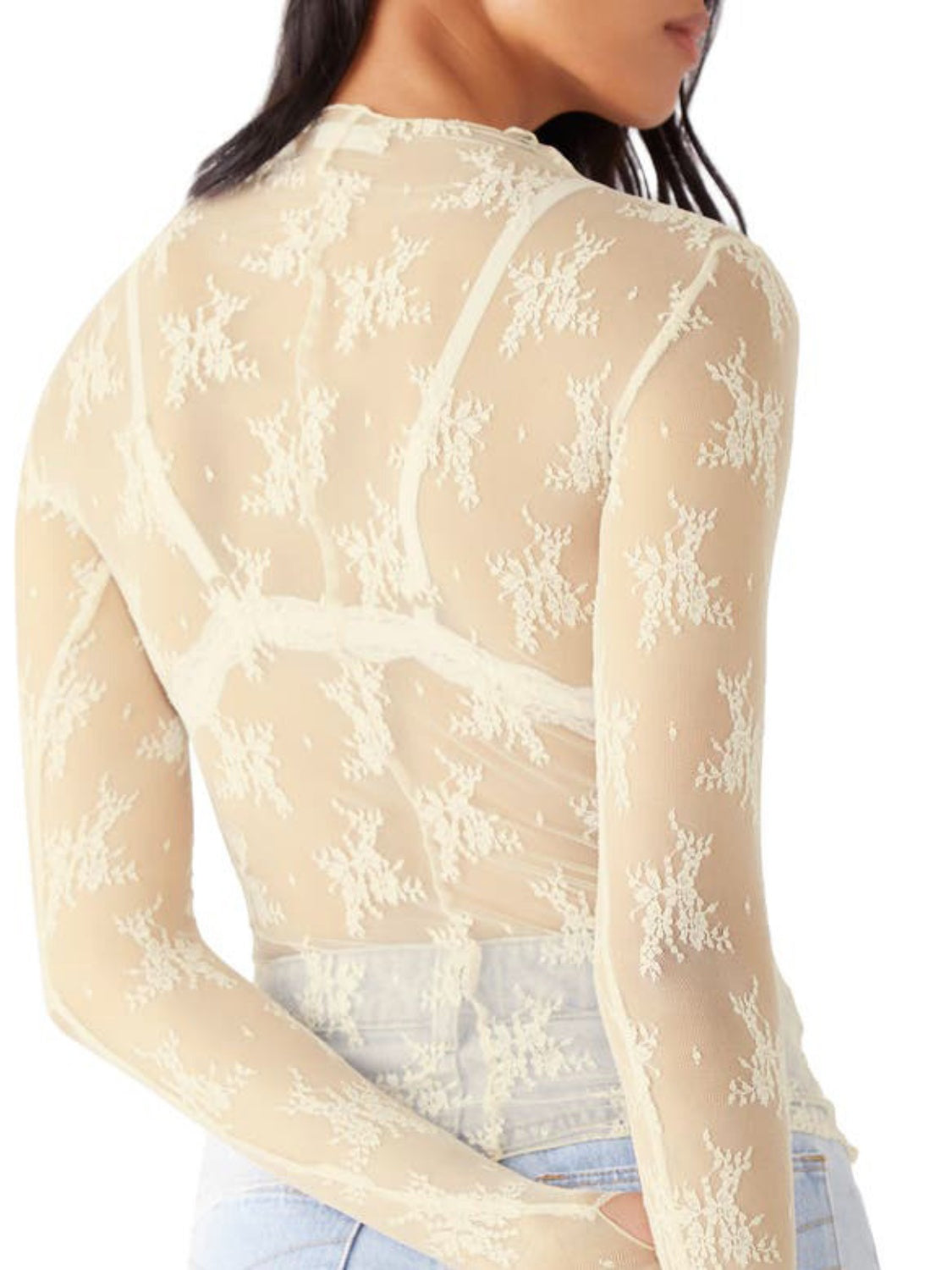 Mesh Lace Layering Top