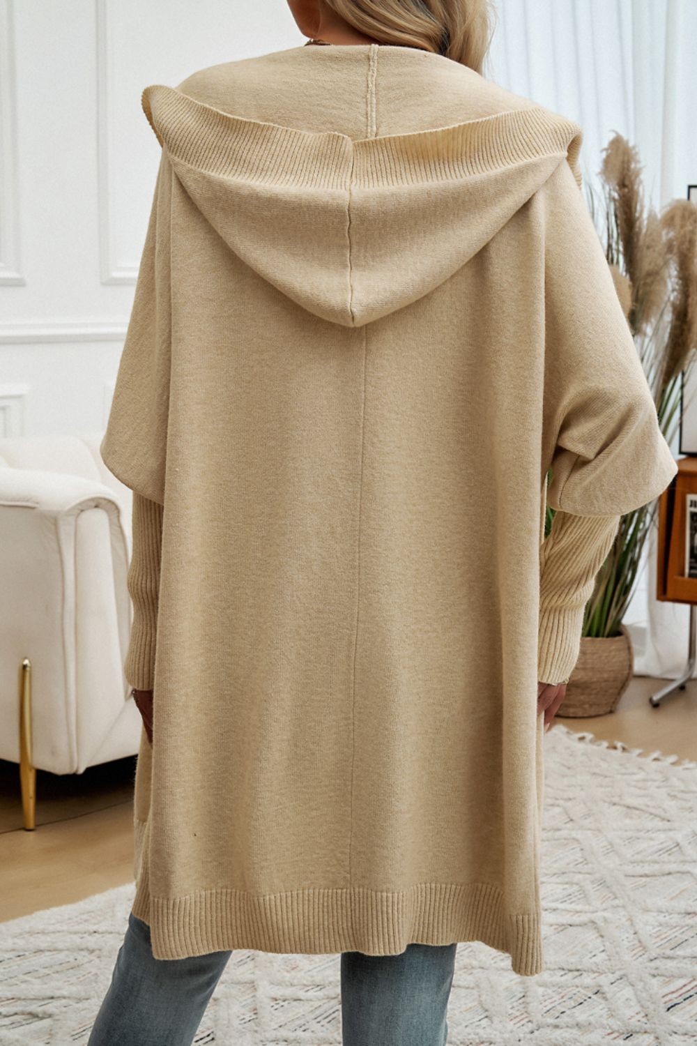 Button Up Hooded Cardigan