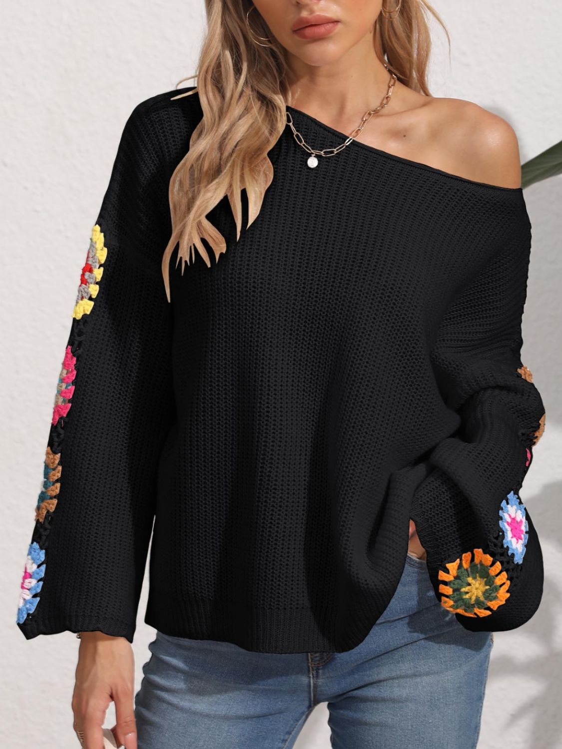 Crochet Sleeve Sweater