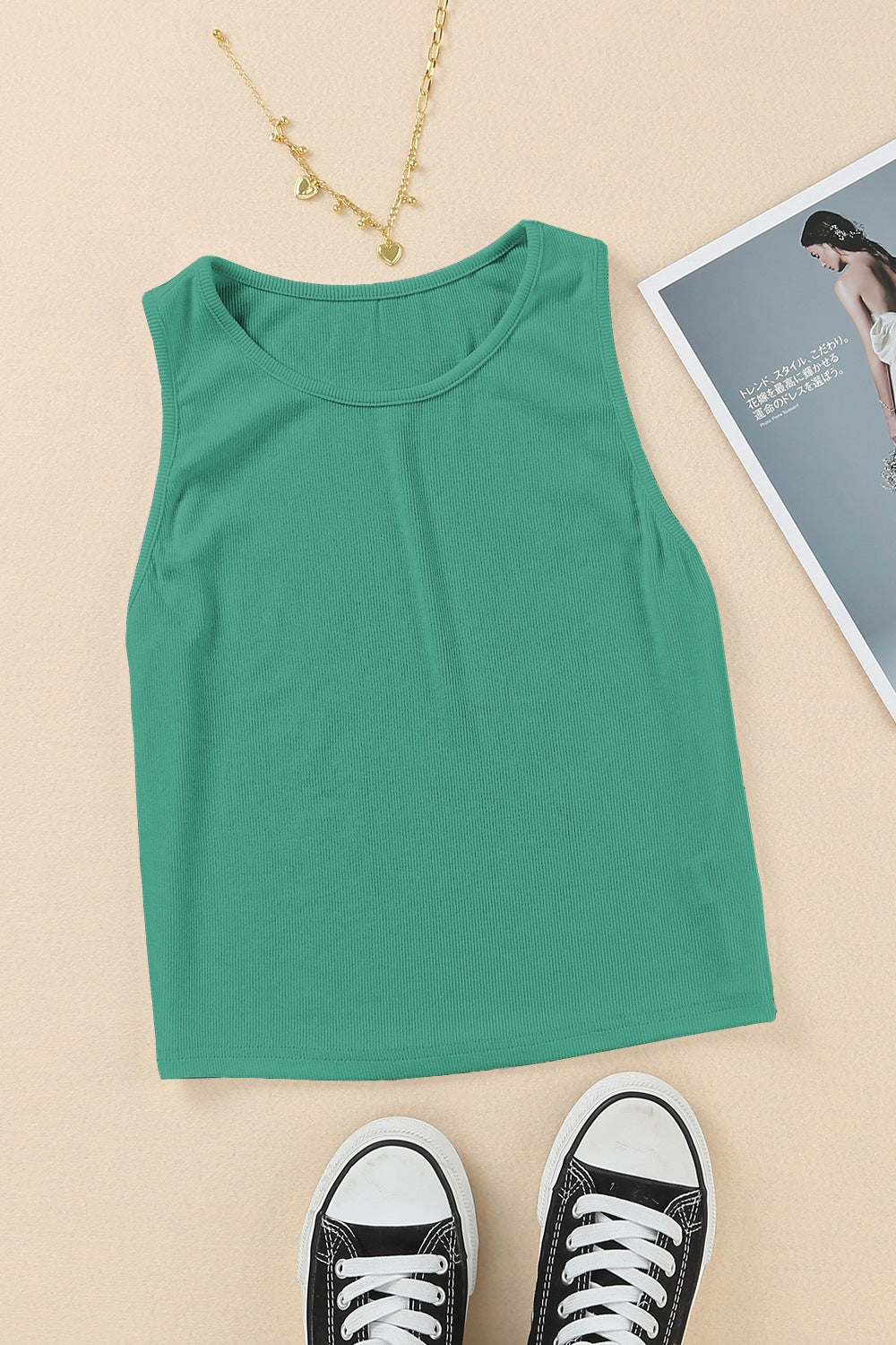 Ribbed Cropped Tank