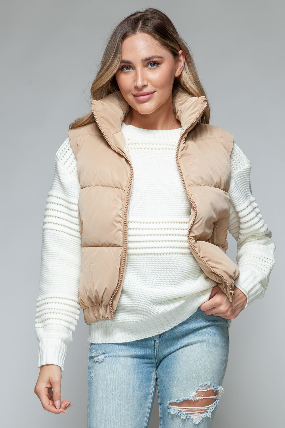 Fur Lining Quilted Vest