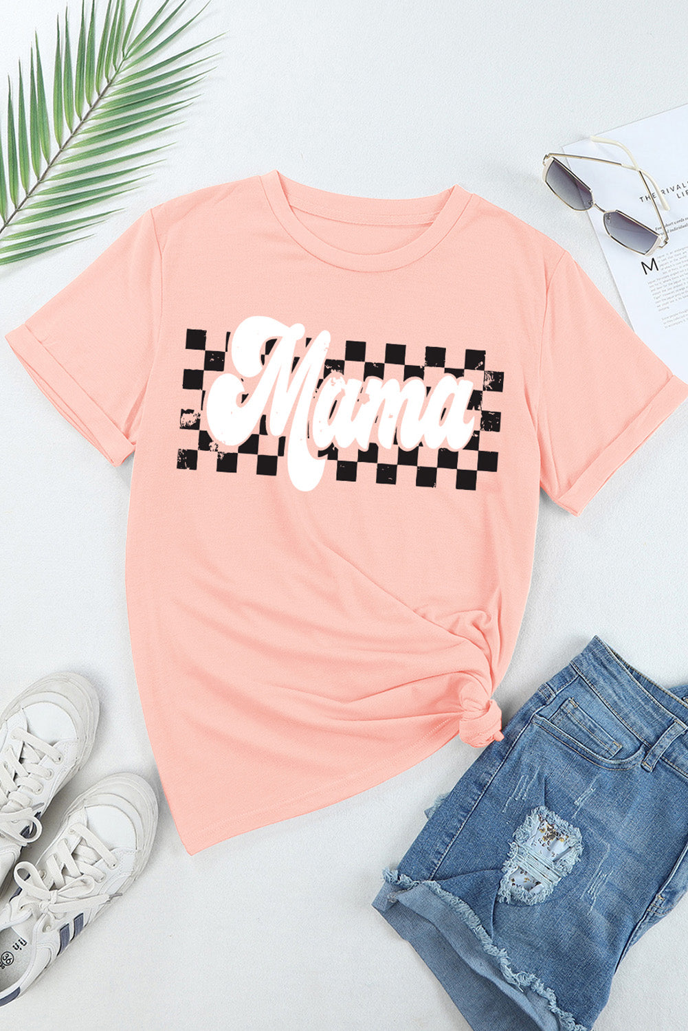 Checkered Mama Graphic Tee
