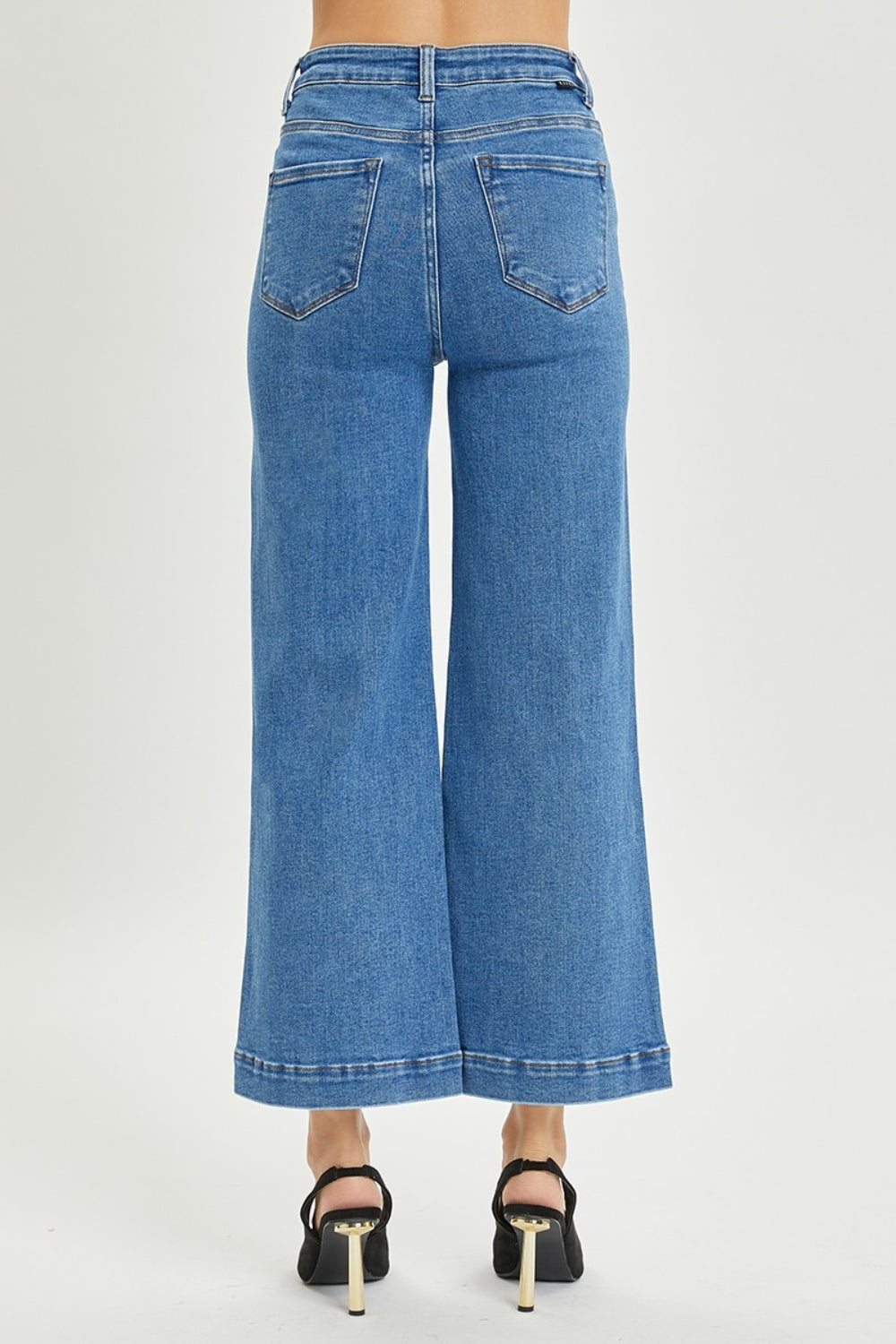 Risen Middle Seam Wide Leg Jeans