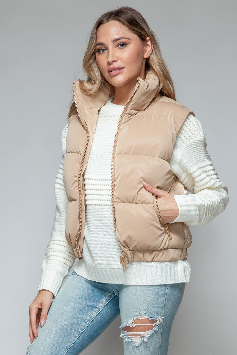 Fur Lining Quilted Vest