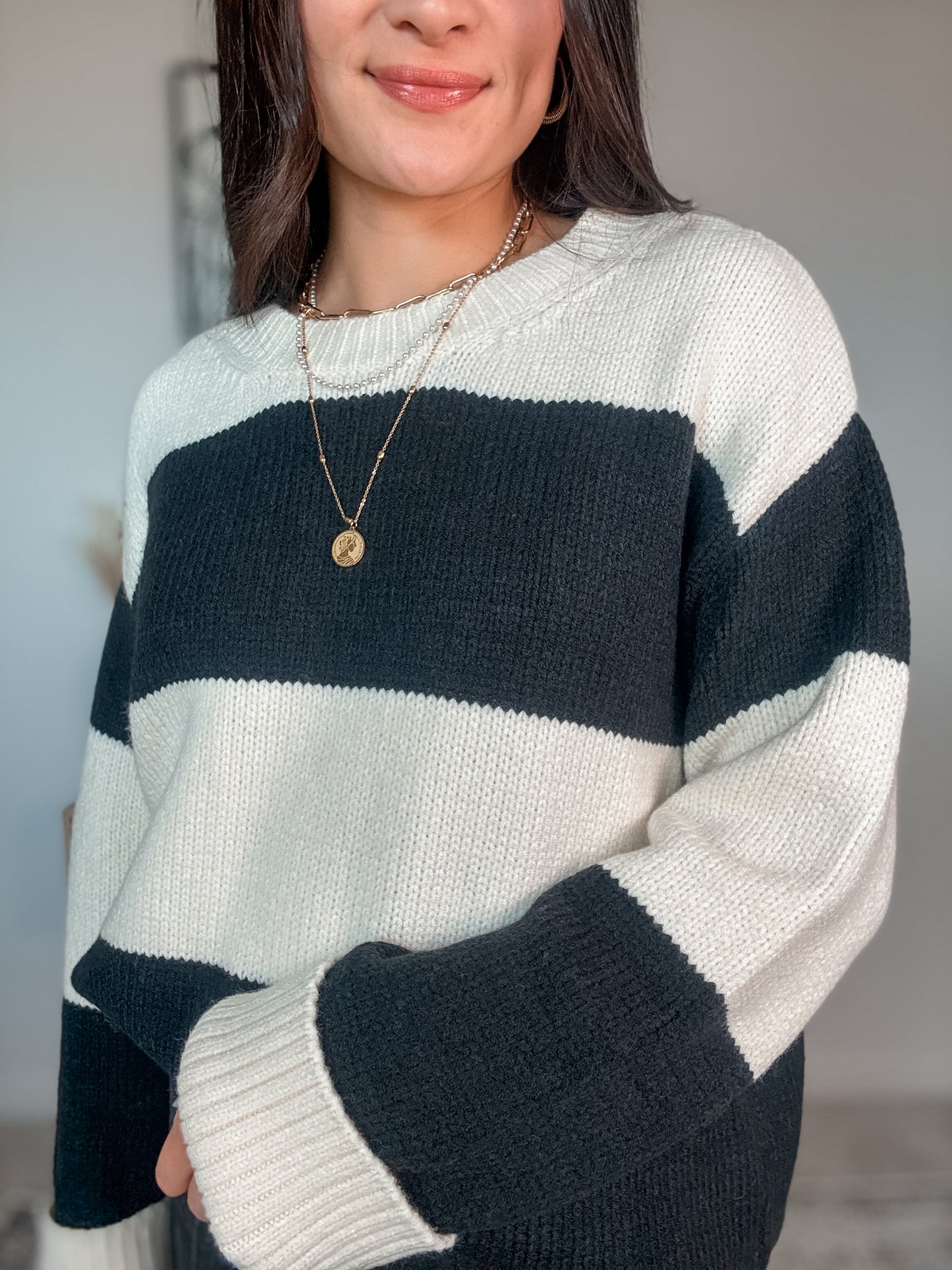Cafe Cozy Striped Sweater
