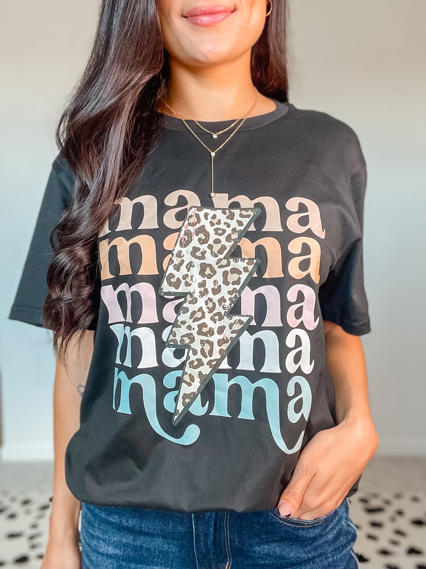 Mama Lightning Bolt Graphic Tee