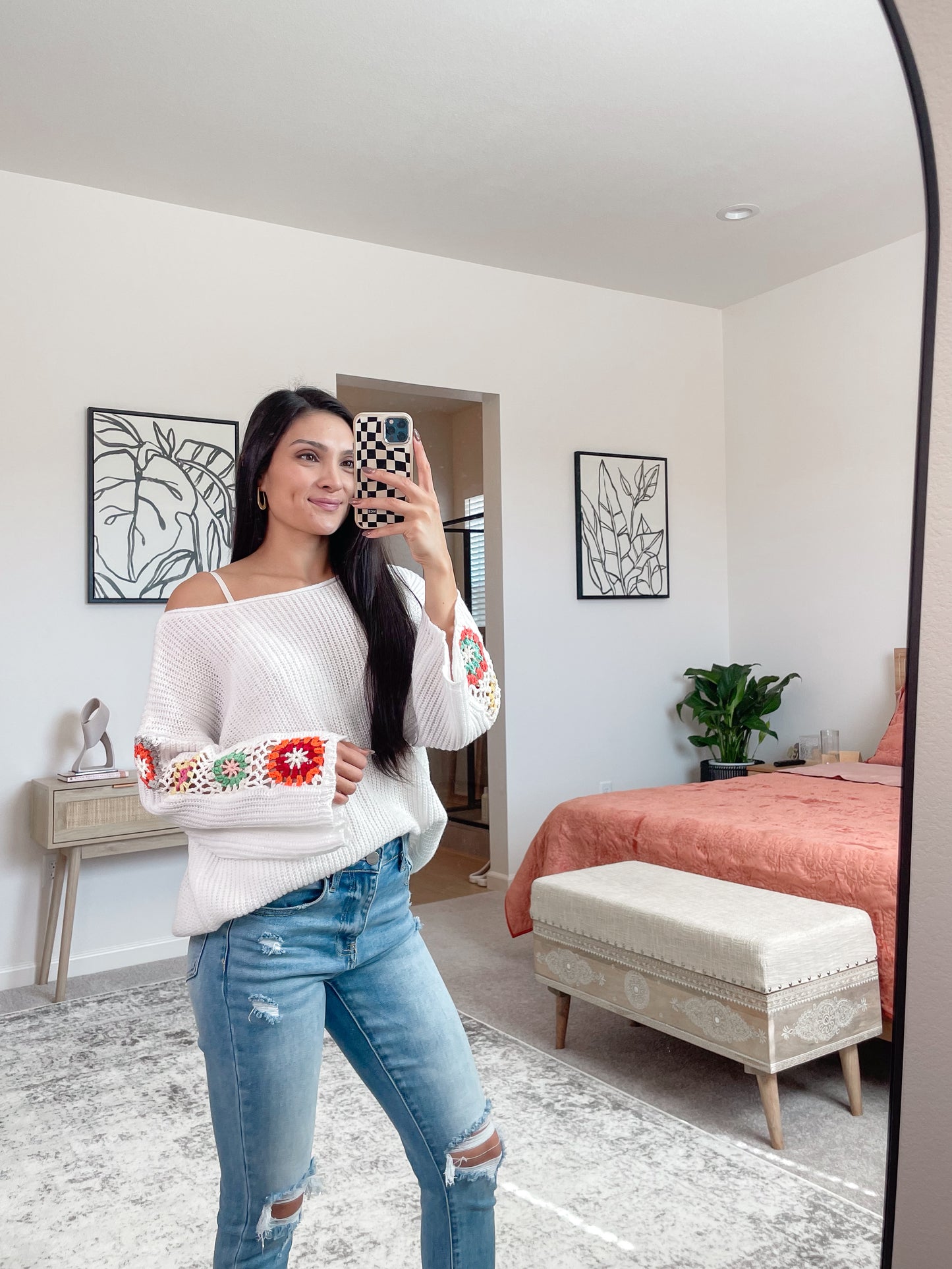 Crochet Sleeve Sweater