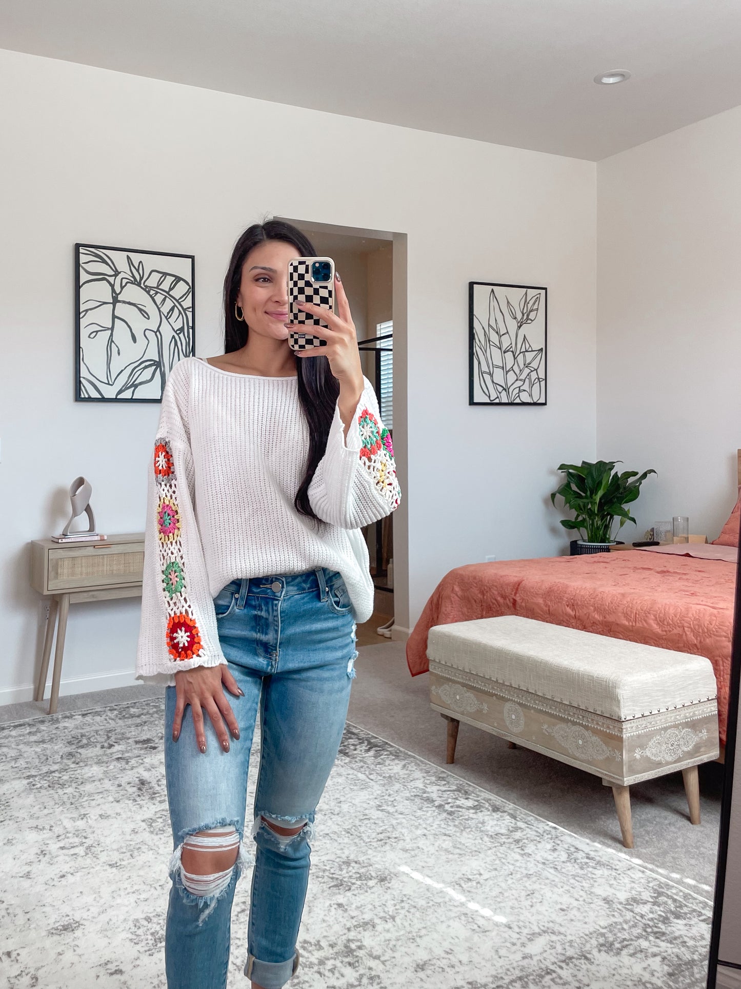 Crochet Sleeve Sweater