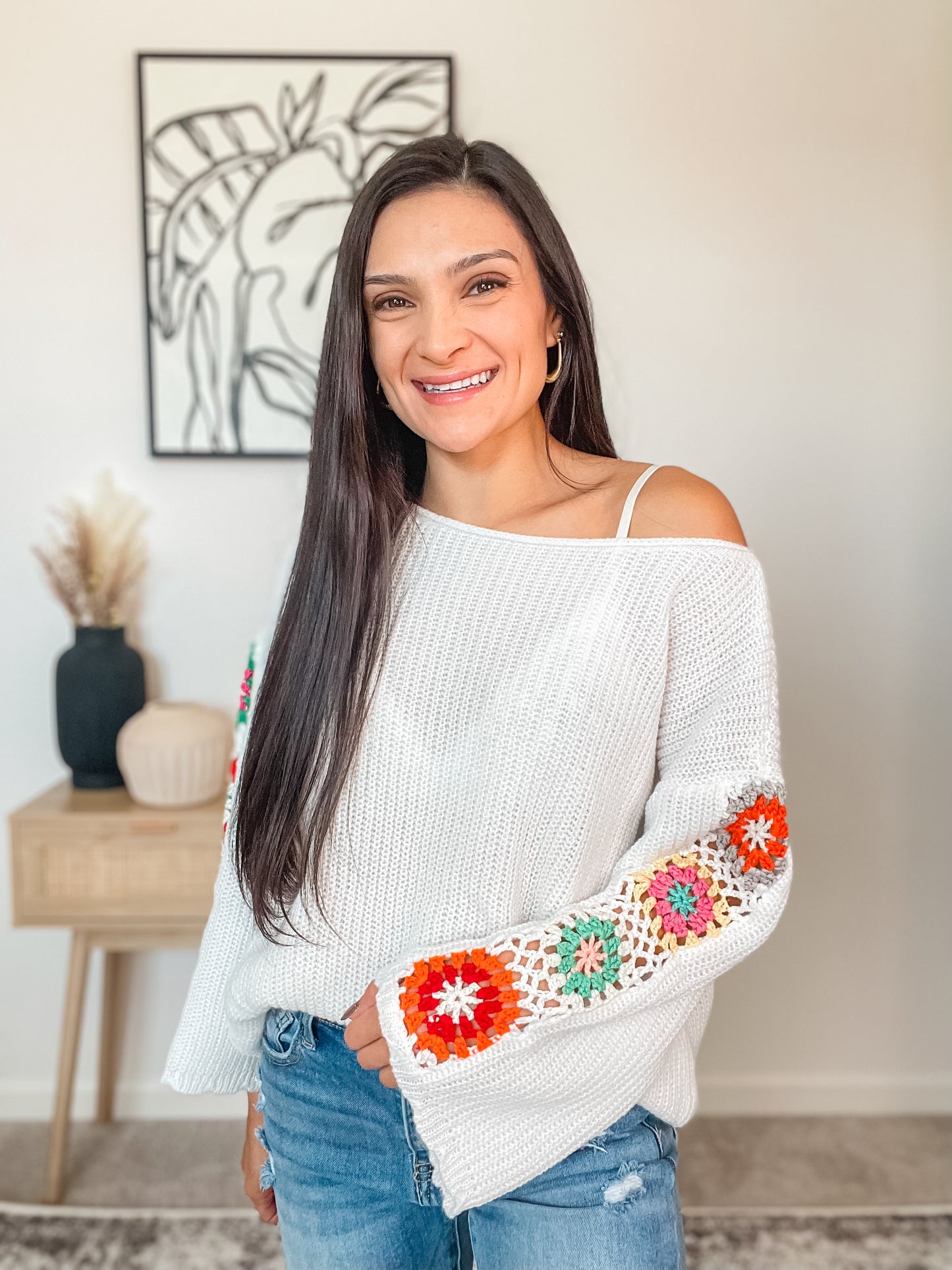 Crochet Sleeve Sweater