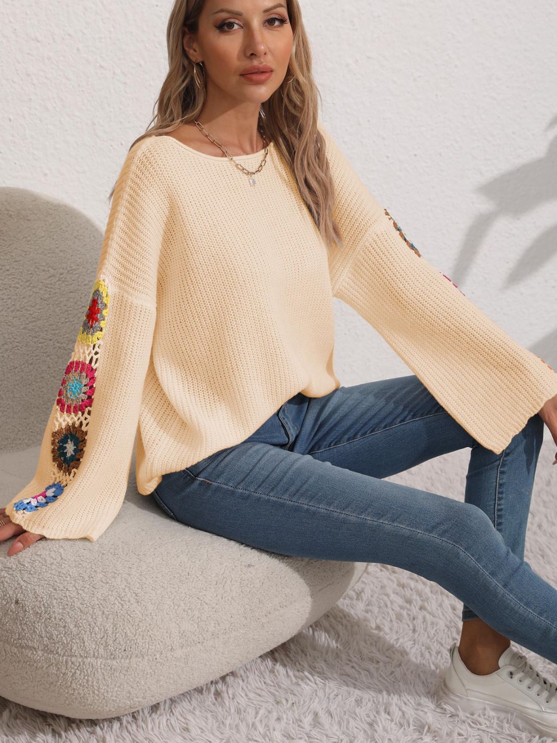 Crochet Sleeve Sweater