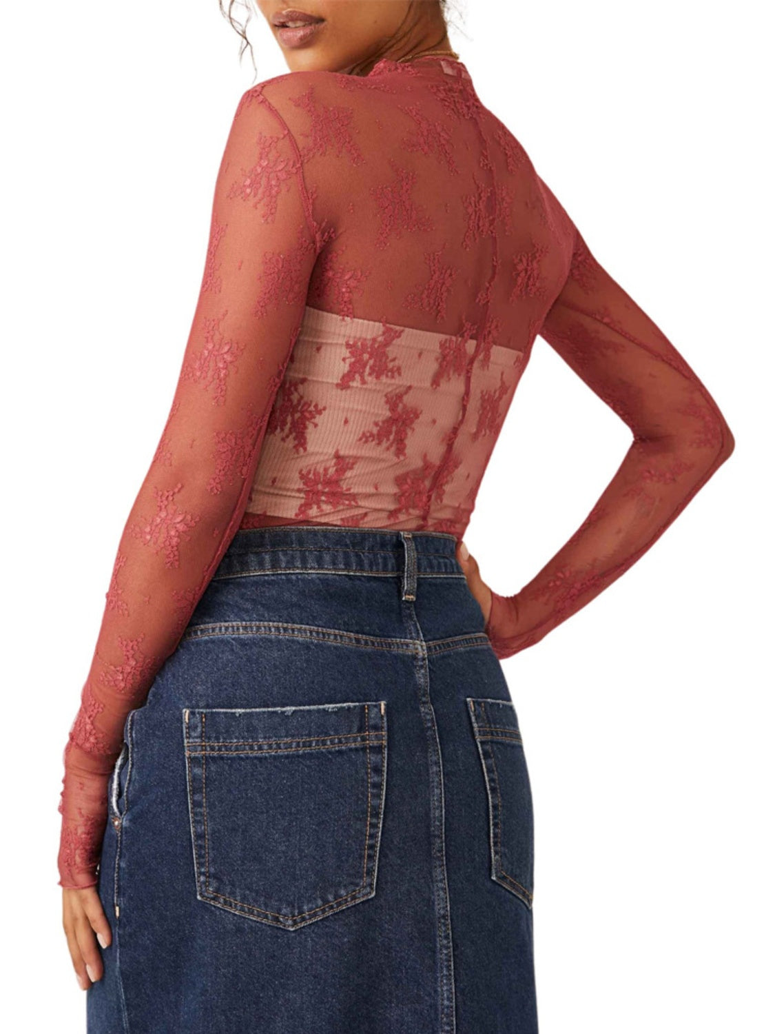 Mesh Lace Layering Top