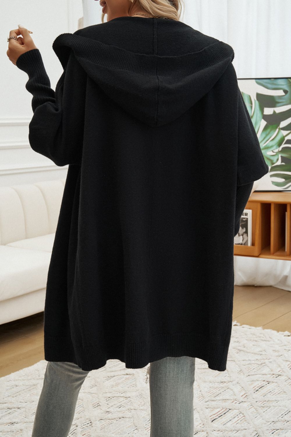 Button Up Hooded Cardigan