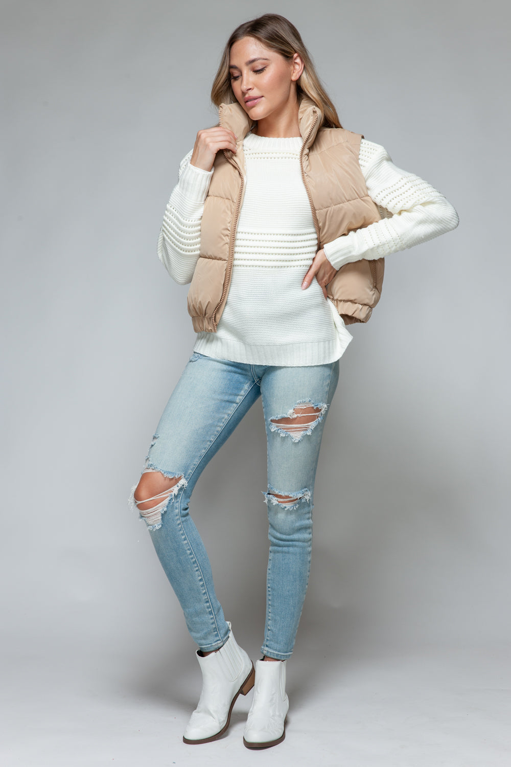 Fur Lining Quilted Vest
