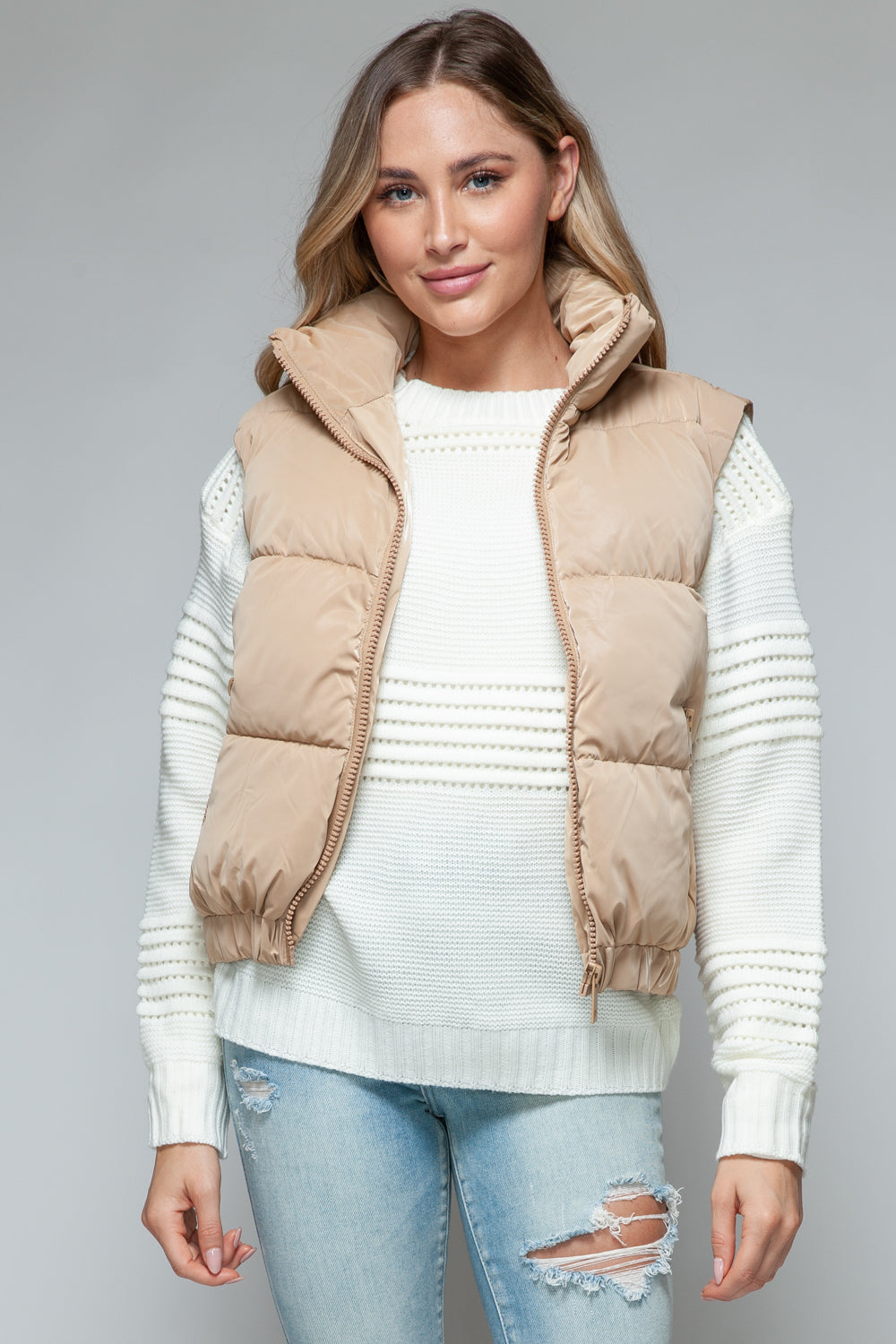 Fur Lining Quilted Vest