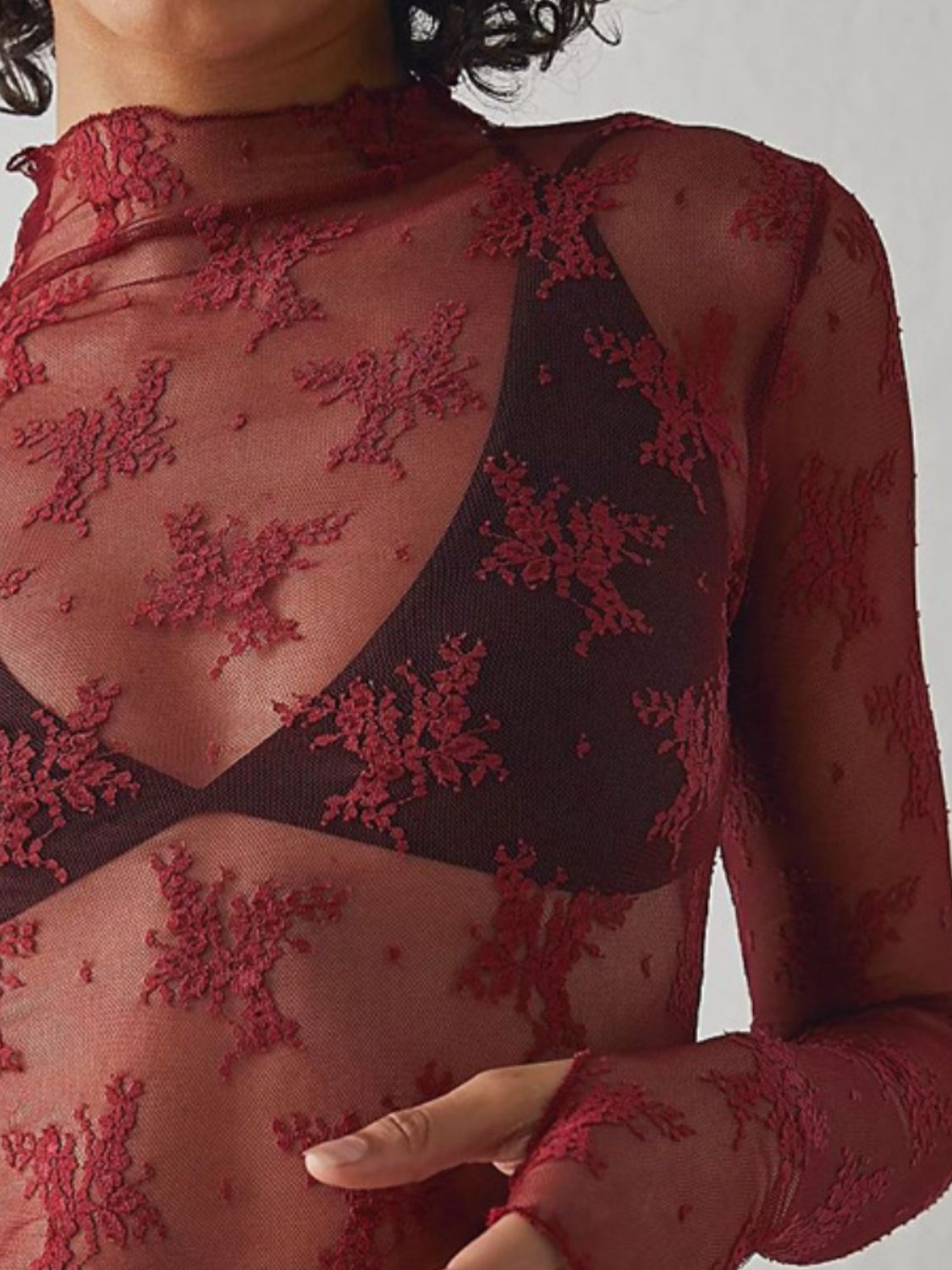Mesh Lace Layering Top