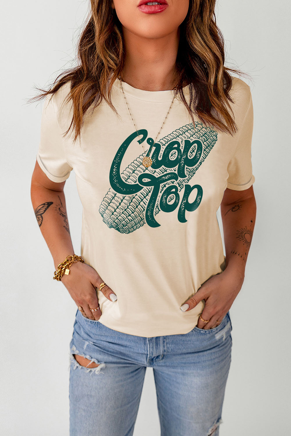 Corn Crop Top Graphic