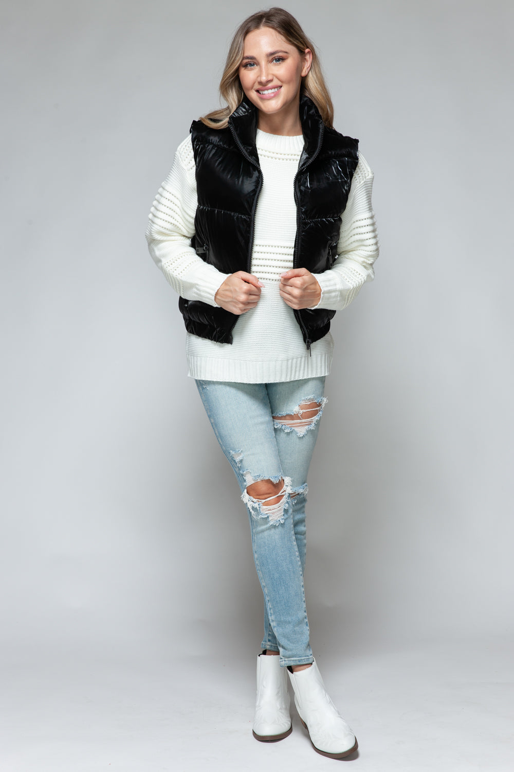 Fur Lining Quilted Vest