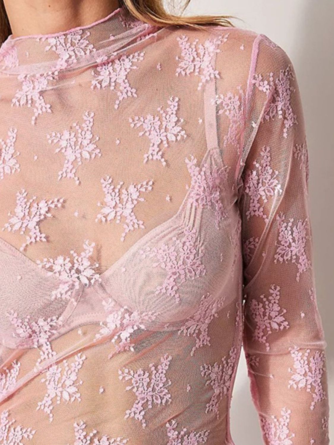 Mesh Lace Layering Top