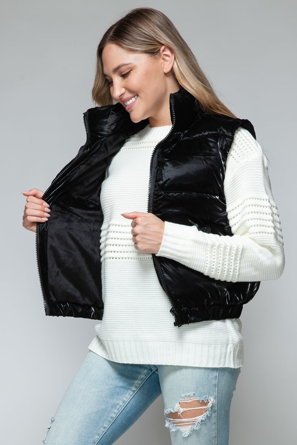 Fur Lining Quilted Vest