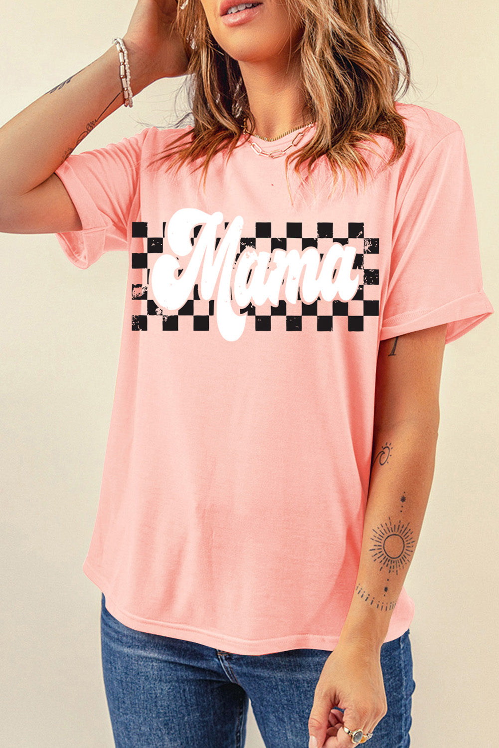 Checkered Mama Graphic Tee