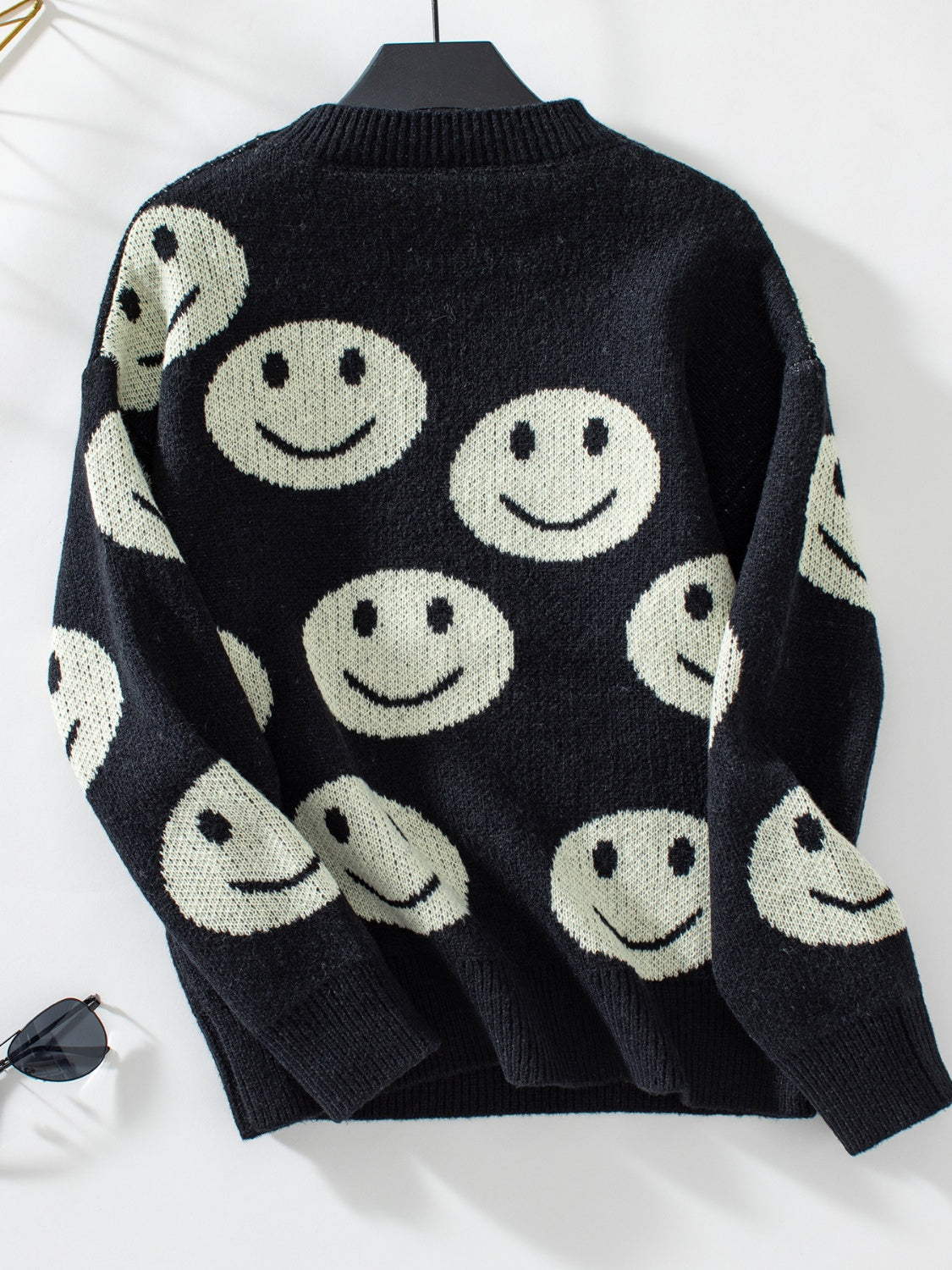 Smiley Face Pattern Sweater