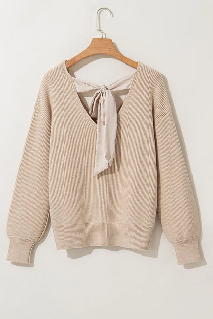 Back Tied Bow Sweater