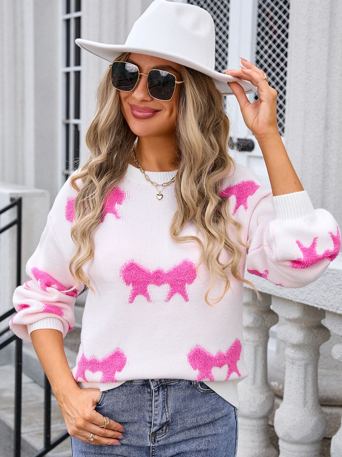 Angel Wings Bow Sweater