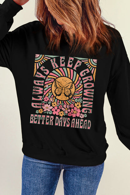 Always Keep Growing Graphic Sweatshirt