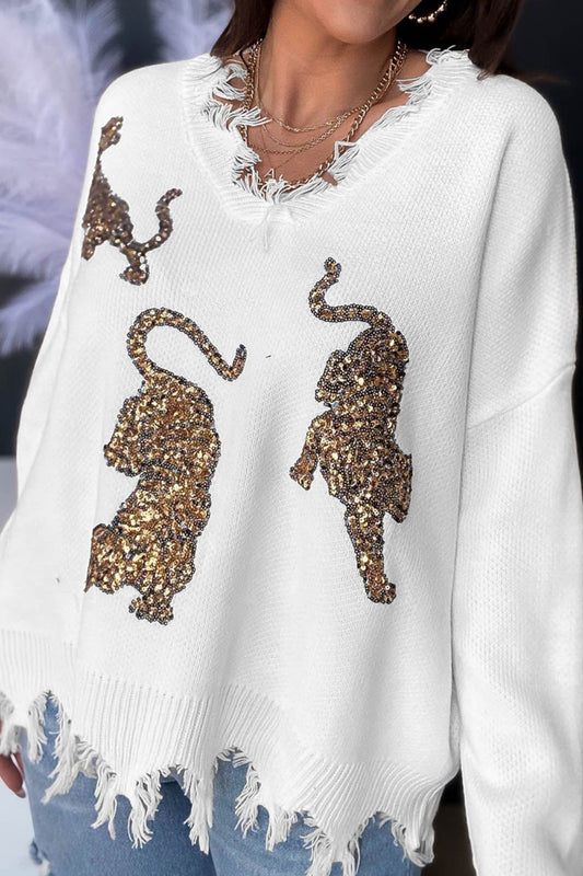 Sequin Tiger Sweater