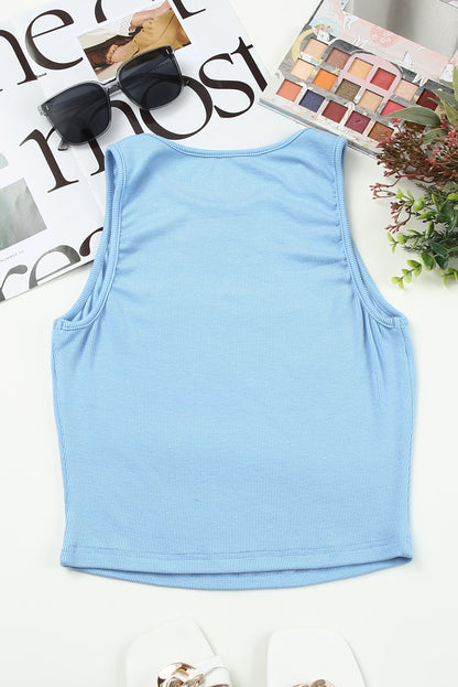 Ribbed Cropped Tank