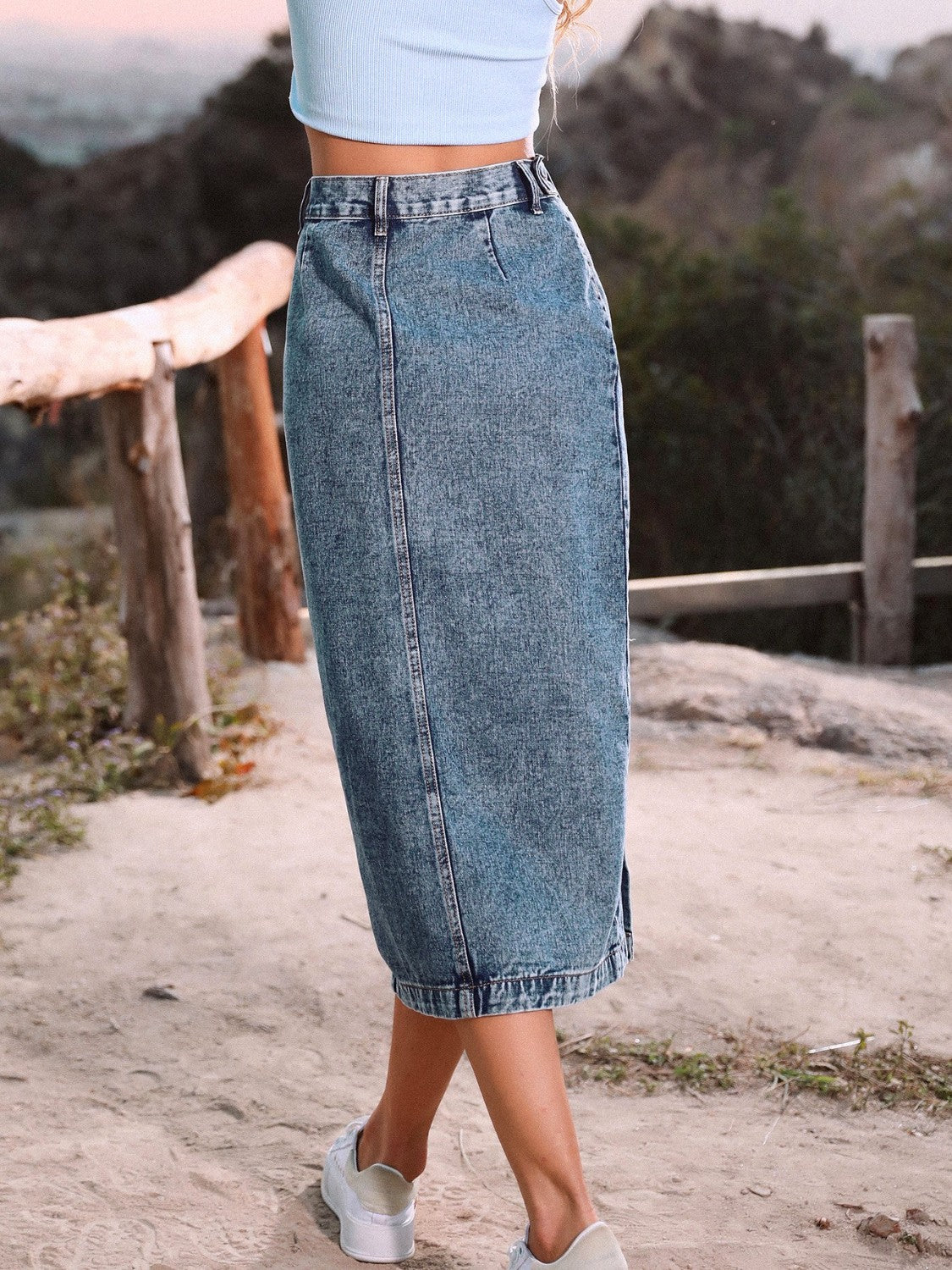 Trendsetter Denim Maxi Skirt