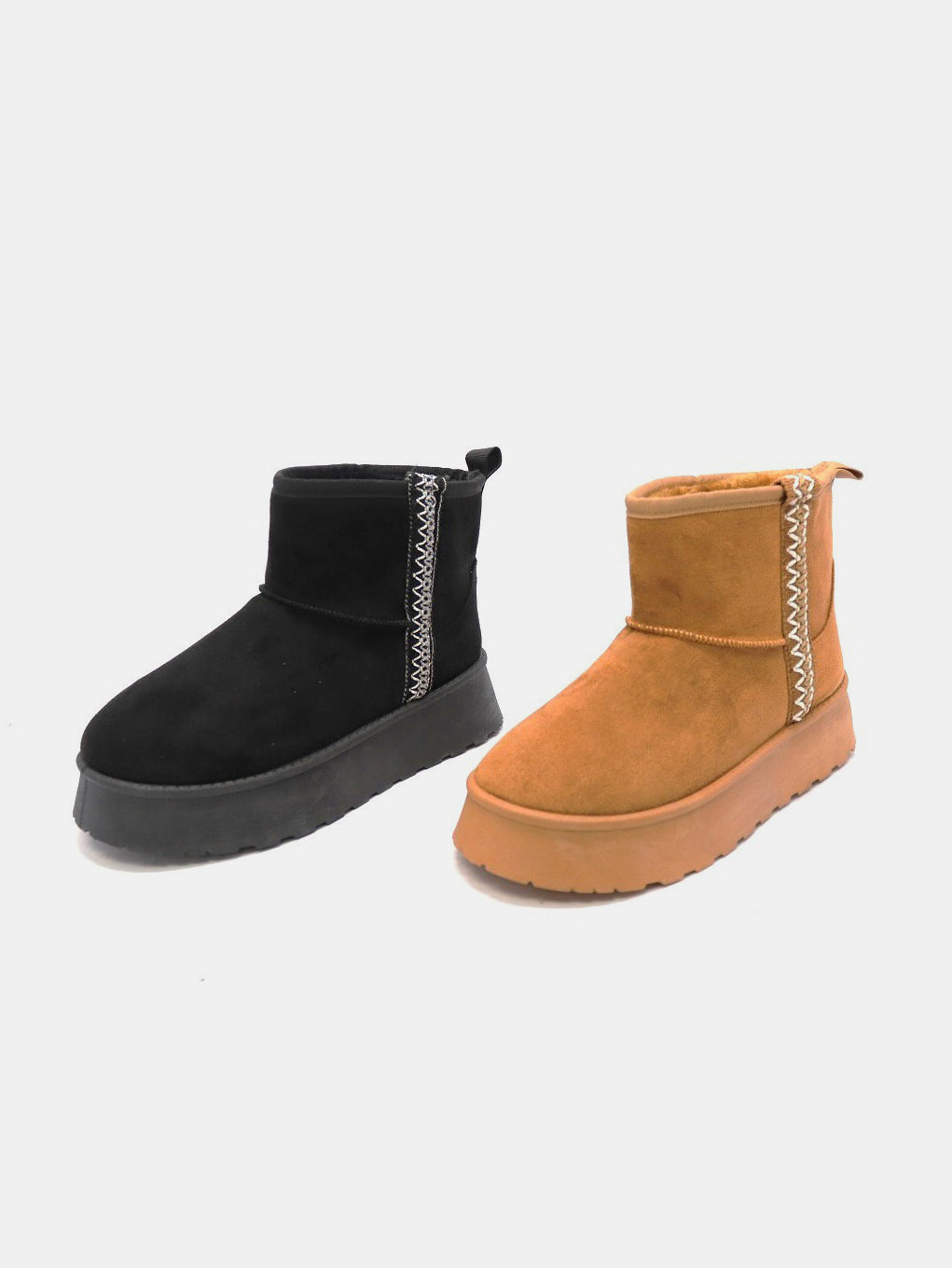 Diva Platform Boots in Caramel