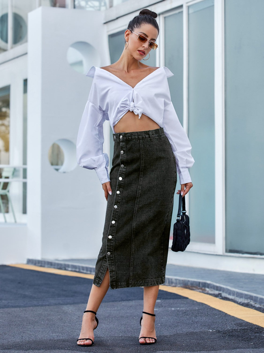 Trendsetter Denim Maxi Skirt