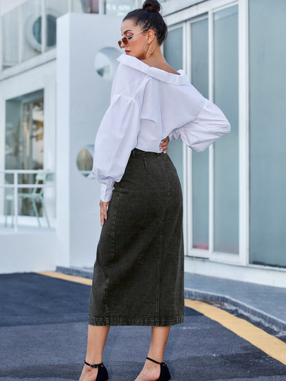 Trendsetter Denim Maxi Skirt