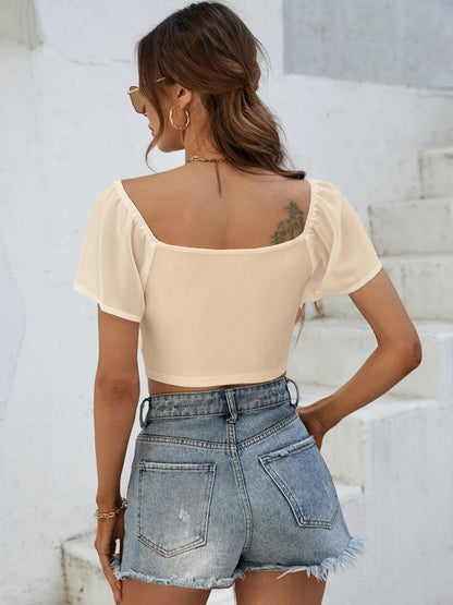 Drawstring Darling Crop Top