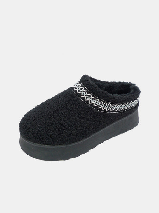 Diva Platform Sherpa Slippers