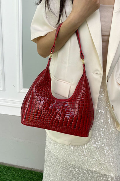 Leather Gator Shoulder Bag