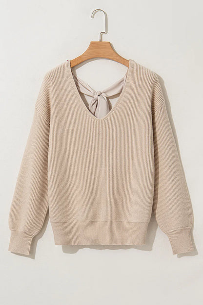 Back Tied Bow Sweater