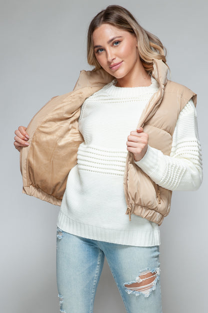 Fur Lining Quilted Vest