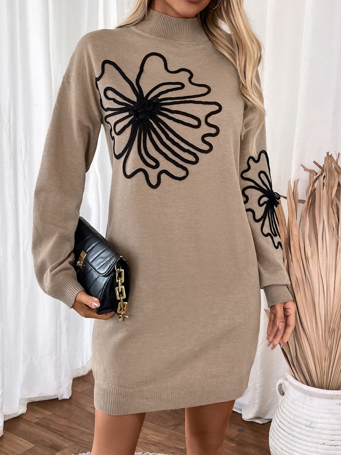 Deux Flowers Sweater Dress