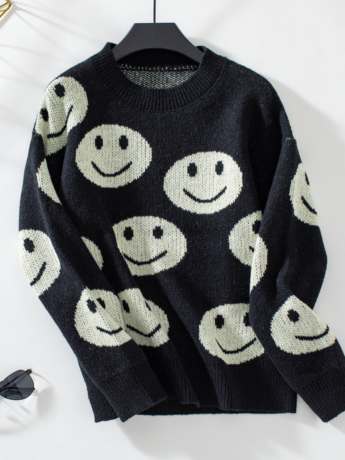 Smiley Face Pattern Sweater