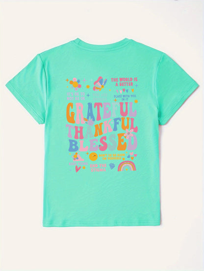 Grateful Thankful Blessed Graphic Tee