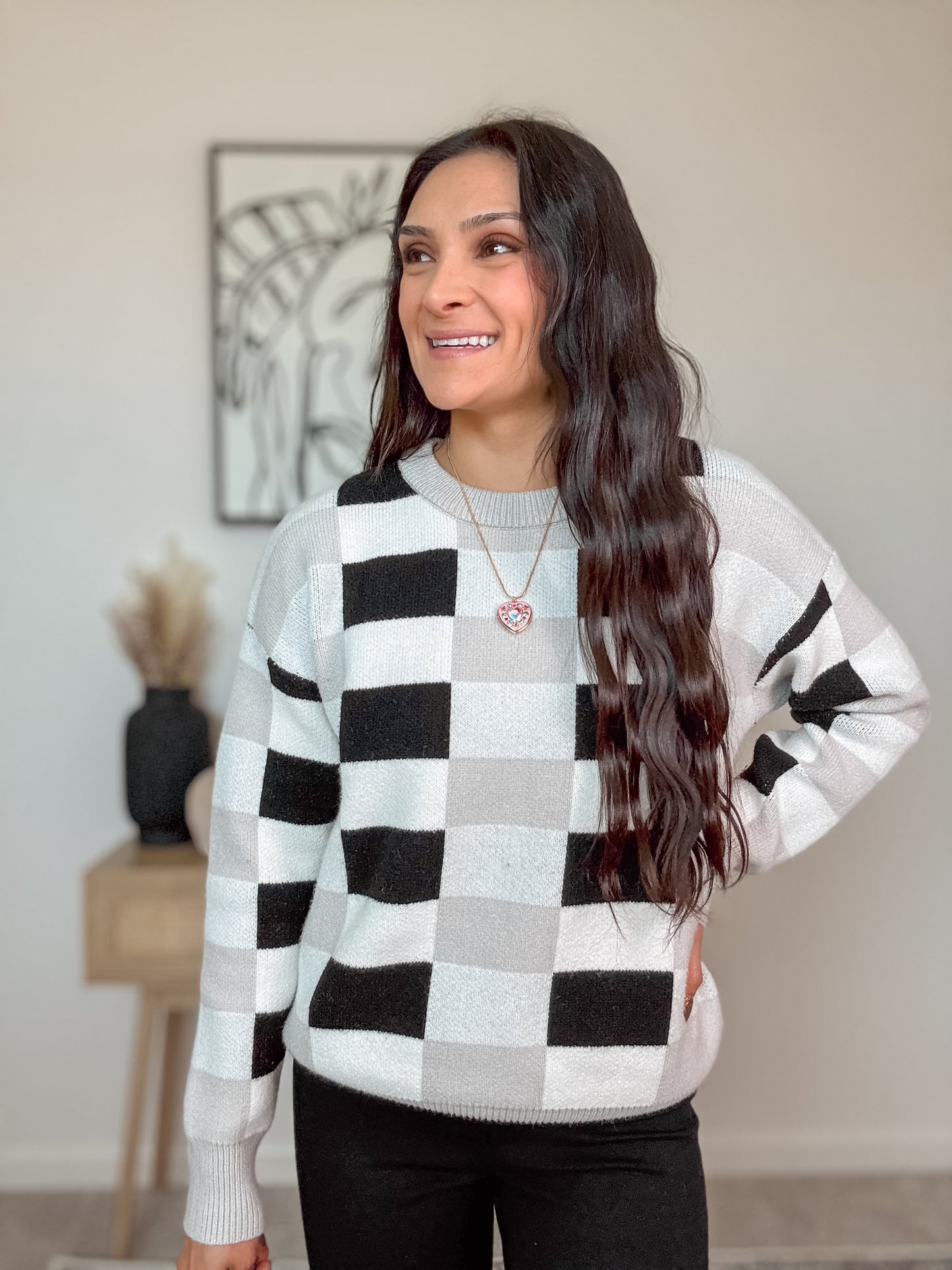 Soft & Classy Checkered Sweater