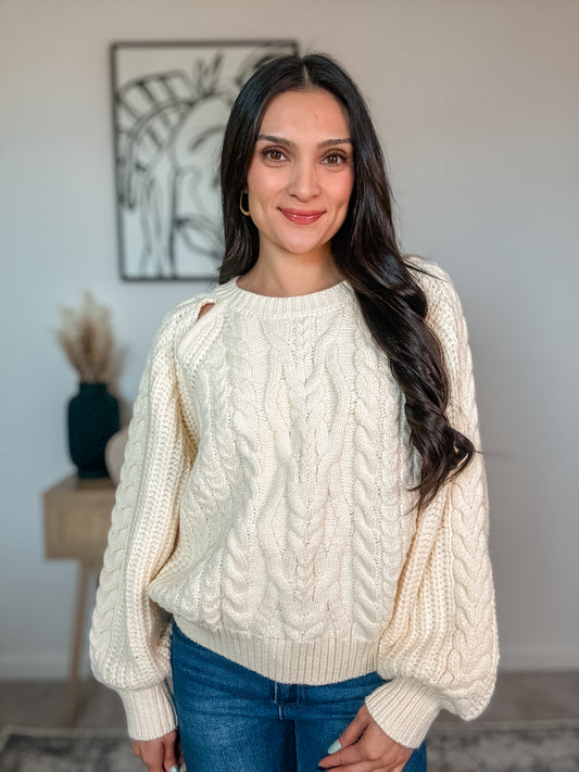 Classic Knit Cutout Sweater