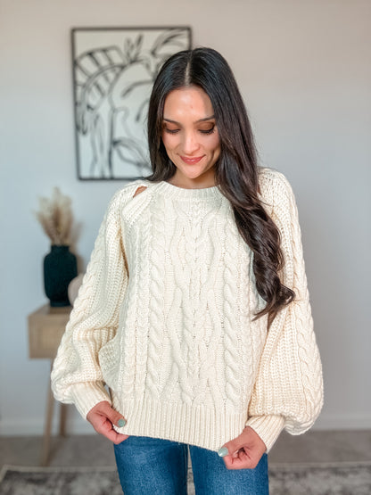Classic Knit Cutout Sweater