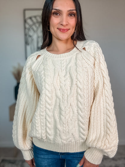 Classic Knit Cutout Sweater