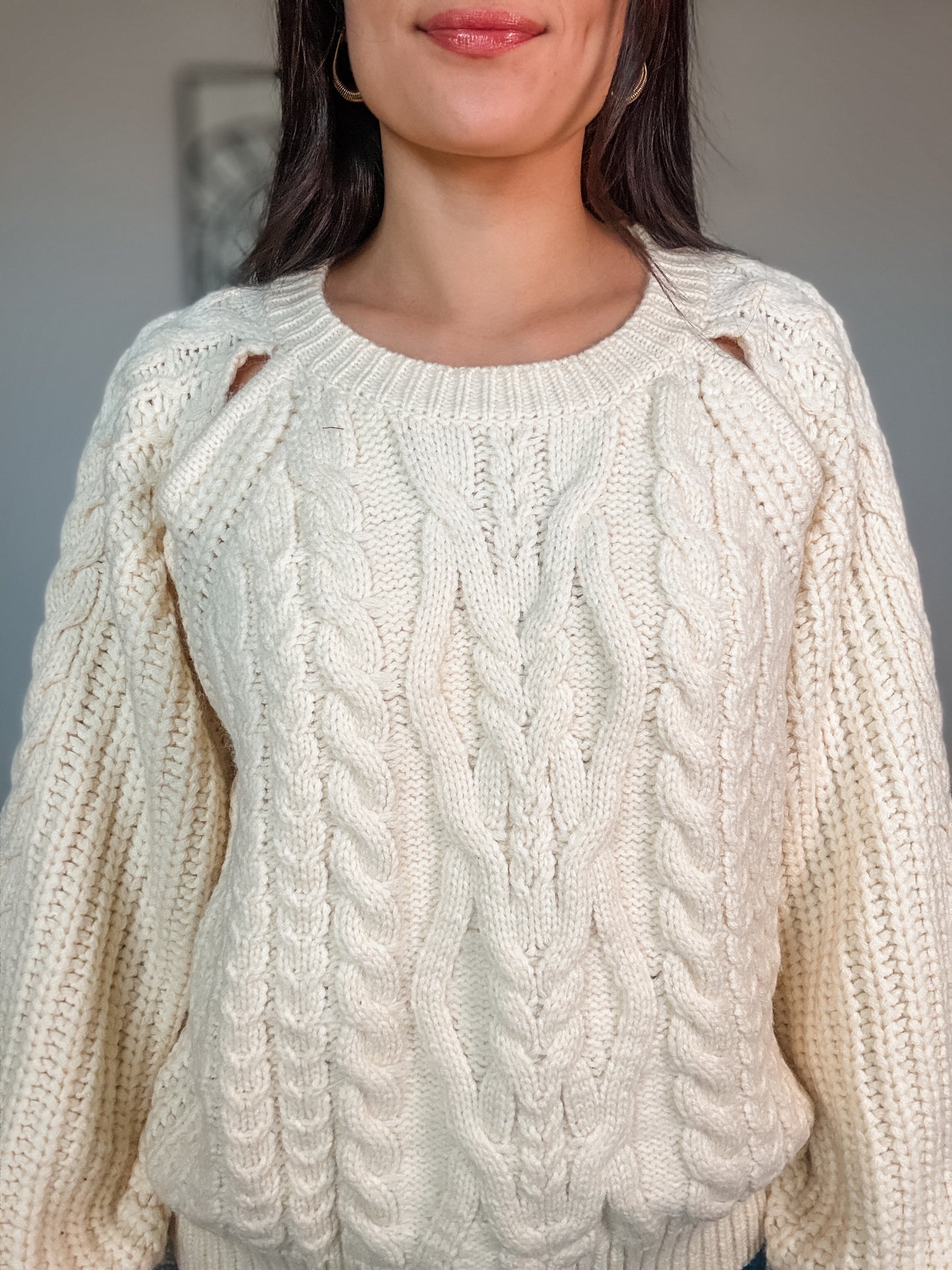 Classic Knit Cutout Sweater