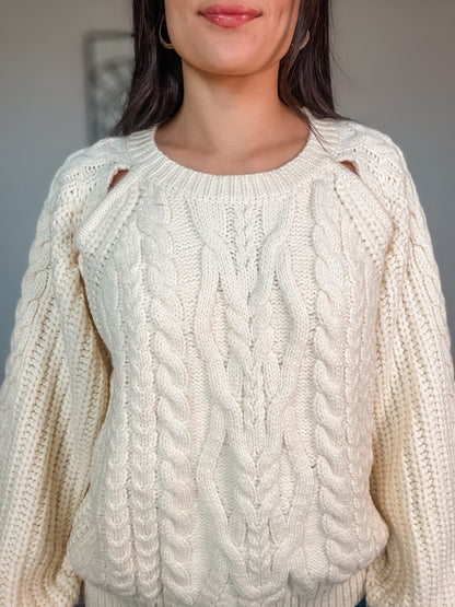 Classic Knit Cutout Sweater